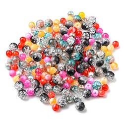 Imitation Pearl Acrylic Beads, Round, Mixed Color, 6~10x5.5~7.5mm, Hole: 1.8mm(MACR-XCP0001-13)