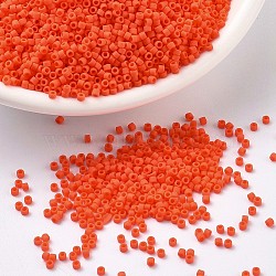 MIYUKI Delica Beads, Cylinder, Japanese Seed Beads, 11/0, (DB0752) Matte Opaque Orange, 1.3x1.6mm, Hole: 0.8mm, about 20000pcs/bag, 100g/bag(SEED-J020-DB0752)