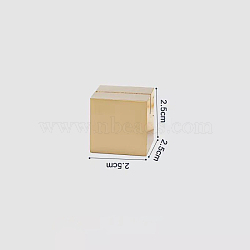 Brass Place Card Holder, for Wedding Decoration, Cube, Golden, 25x25x25mm(OFST-PW0002-081F)