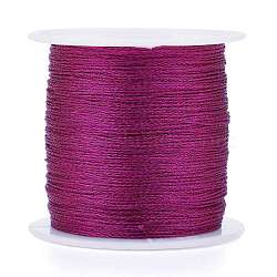 Polyester Braided Metallic Thread, for DIY Braided Bracelets Making and Embroidery, Medium Violet Red, 0.4mm, 6-Ply, about 54.68 yards(50m)/roll(OCOR-I007-B-34)