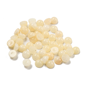 Natural White Jade Dyed Cabochons, Half Round, 4x2~2.5mm