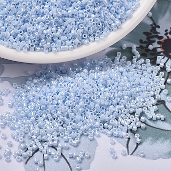 MIYUKI Delica Beads, Cylinder, Japanese Seed Beads, 11/0, (DB1537) Opaque Light Sky Blue Ceylon, 1.3x1.6mm, Hole: 0.8mm, about 2000pcs/10g