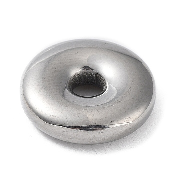 304 Stainless Steel Spacer Beads, Donut/Pi Disc, Stainless Steel Color, 17x4.5mm, Hole: 3.8mm
