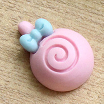 Resin Cabochons, DIY for Earrings & Bobby pin Accessories, Sweets, Pink, 22x15mm