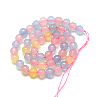 Natural Chalcedony Bead Strands(G-R342-8mm-20)-2