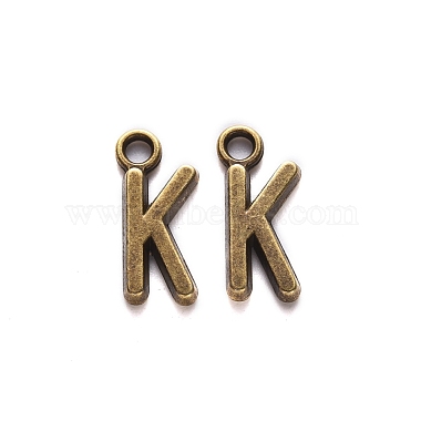 Antique Bronze Alphabet Alloy Pendants