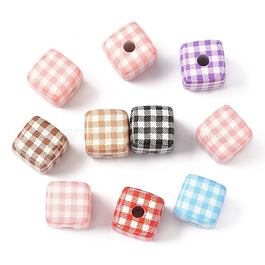 10Pcs Printed Opaque Acrylic Beads(MACR-YW0004-19E)-1