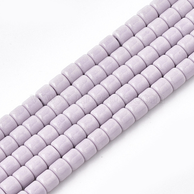 Lilac Column Natural Agate Beads