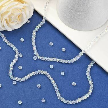 Faceted(32 Facets) Glass Beads Strands Round(X-GF4mmC28-AB)-6
