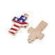 American Flag Style Alloy Enamel Pendants(ENAM-K067-30)-4