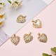 5Pcs Brass Micro Pave Clear Cubic Zirconia Pendants(ZIRC-SZ0003-26)-3