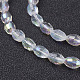 Chapelets de perles en verre galvanoplastique(GC885Y-3)-2