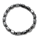 Synthetic Non-Magnetic Hematite Column Beaded Stretch Bracelets(BJEW-E080-04A)-1
