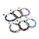 Natural & Synthetic Mixed Stone Chip Bracelets(BJEW-JB04489)-1