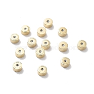 Water Plating Brass Beads, with Rubber Inside, Slider Beads, Stopper Beads, Column, Golden, 4x2mm, Hole: 1mm(KK-E046-21G)