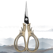 Stainless Steel Scissors, Embroidery Scissors, Sewing Scissors, with Zinc Alloy Handle, Tan, 108x51mm(PW-WG24659-02)