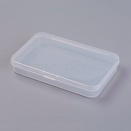 Plastic Bead Containers, Rectangle, Clear, 13.1x7.8x2.05cm, Inner Diameter: 12.5x7.5cm(CON-L013-05)