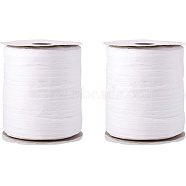 PandaHall Elite Paper Cords for DIY Jewelry Making, Paper Twine, White, 6mm, about 99.51 yards(91m)/roll(OCOR-PH0003-17)