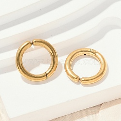 201 Stainless Steel Cuff Earring, Ion Plating(IP), Golden, 15x2.5mm(EJEW-C131-01B-G)