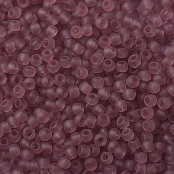 TOHO Round Seed Beads, Japanese Seed Beads, (6F) Transparent Frost Light Amethyst, 11/0, 2.2mm, Hole: 0.8mm, about 1110pcs/10g