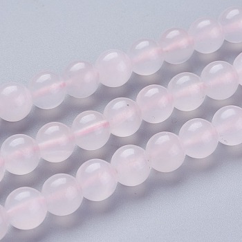Natural Pink Calcite Beads Strands, Round, Grade A, 8.5mm, Hole: 1mm, about 48pcs/strand, 15.35 inch(39cm)