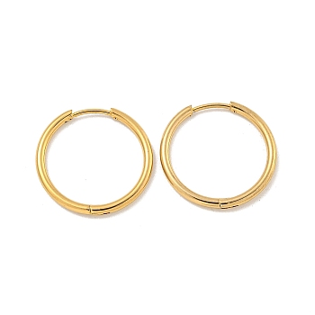 202 Stainless Steel Huggie Hoop Earrings, with 304 Stainless Steel Pins for Women, Golden, 18.5x1.8mm