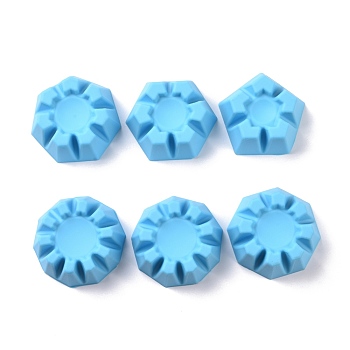 5~10 Petals Inverted Flower Base Silicone Cups, Resin Craft Tool, Fluid Art Dividing Cup Auxiliary Tool, Deep Sky Blue, 51~59x55~59x26mm, 6pcs/set