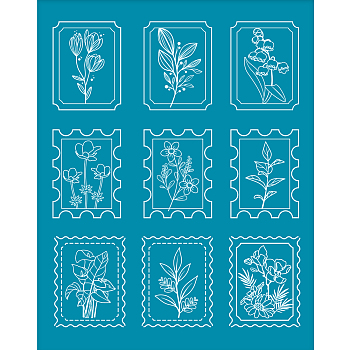 Silk Screen Printing Stencil, for Painting on Wood, DIY Decoration T-Shirt Fabric, Postcard Pattern, 100x127mm
