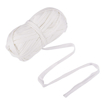 Polyester Cloth Yarn, For Hand Knitting Thick Thread, Crochet Cloth Yarn, White, 20mm, about 35.00 Yards(32m)/Skein