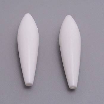 ABS Fishing Rig Floats, Fishing Accessories, for Freshwater Saltwater Fishing, White, 55x14.5mm, Hole: 1.5mm