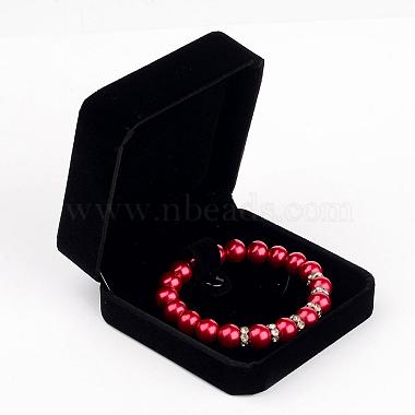 Boîtes de bracelet bracelet carré en velours(BC099-1)-2