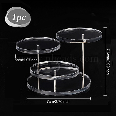 3 présentoirs ronds en acrylique pour bagues à plusieurs niveaux(RDIS-WH0004-13)-2