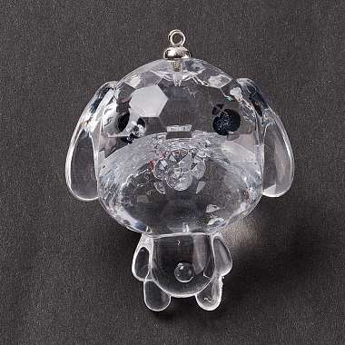 Transparent Acrylic Rhinestone Big Pendants(TACR-P002-01A)-3