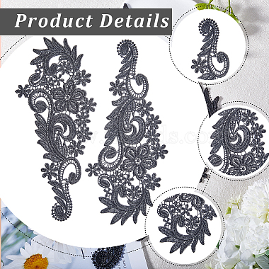 Polyester Embroidery Flower Lace Appliques(DIY-WH0409-63)-6