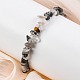 Bracelets extensibles quartz quartz tourmaliné naturel / noir rutile noir(BJEW-JB03681-01)-6