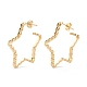 Brass Half Hoop Earrings(EJEW-J101-12G)-1