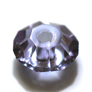 Imitation Austrian Crystal Beads, Grade AAA, Faceted, Flat Round, Lilac, 4.5x2.5mm, Hole: 0.7~0.9mm(SWAR-F061-2x5mm-04)