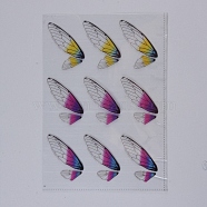 Wing Flaps Filler Stickers(No Adhesive on the back), for UV Resin, Epoxy Resin Jewelry Craft Making, Butterfly Pattern, 150x103x0.1mm(DIY-TAC0005-30B)