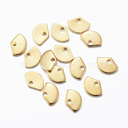 201 Stainless Steel Charms, Fan Charm, Real 24K Gold Plated, 5.5x7.5x1mm, Hole: 1mm(STAS-H557-33G-A)