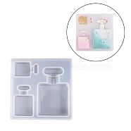 Silicone Molds, Resin Casting Molds, For UV Resin, Epoxy Resin Jewelry Making, Perfume Bottle, White, 96x96x11mm, Inner Size: 36~75x23~47mm(DIY-F035-03)