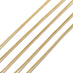 French Wire Gimp Wire, Flexible Round Copper Wire, Metallic Thread for Embroidery Projects and Jewelry Making, Goldenrod, 18 Gauge(1mm), 10g/bag(TWIR-Z001-04D)