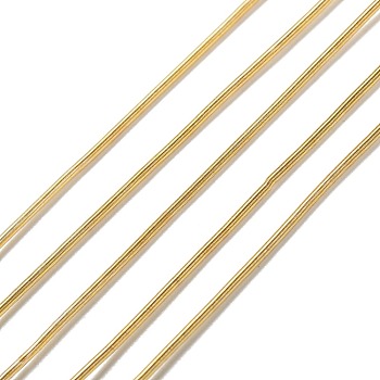 French Wire Gimp Wire, Flexible Round Copper Wire, Metallic Thread for Embroidery Projects and Jewelry Making, Goldenrod, 18 Gauge(1mm), 10g/bag