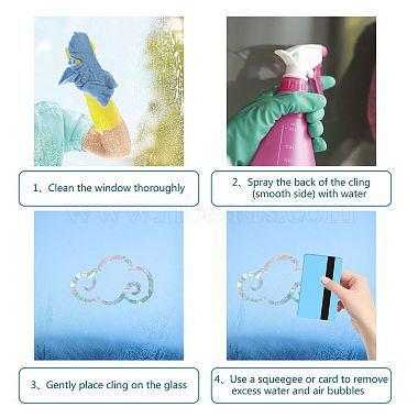 Waterproof PVC Colored Laser Stained Window Film Adhesive Stickers(DIY-WH0256-047)-3