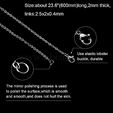 304 Stainless Steel Necklace(X-MAK-K004-07P)-2