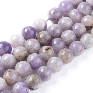 10mm Round Lavender Jade Beads
