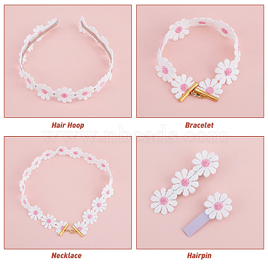 Nbeads Daisy Polyester Ribbons(FIND-NB0001-30B)-3