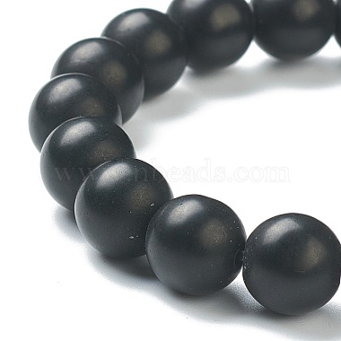 Matte Round Glass Beads Stretch Bracelets for Teen Girl Women(BJEW-A117-D-23)-3