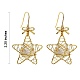 Eco-Friendly Five-Pointed Star Iron Pendants Dangle Earrings(EJEW-PH01401-04)-7