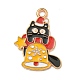 クリスマスの子猫の合金エナメルペンダント(ENAM-I060-02A)-1