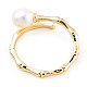 Natural Pearl Beaded Open Cuff Rings(RJEW-T026-06G)-5